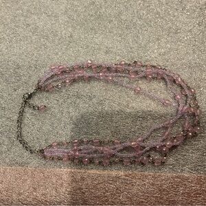 Elegant Purple Beaded ankle bracelet